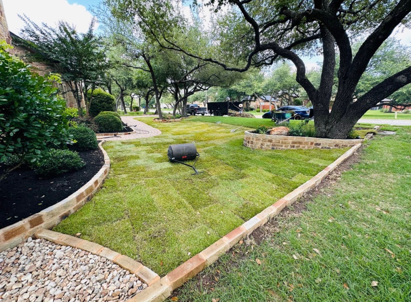 Sod and landscape bed DFW